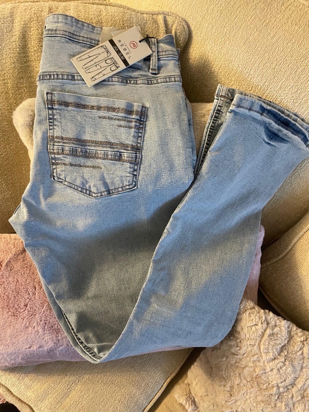 rebels Light Blue Relaxed Men's Jeans